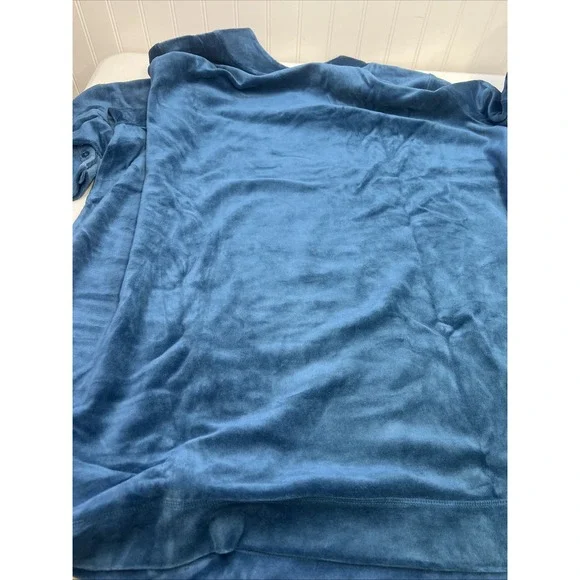 Denim & Co.‎ Shirt 3X Blue Velvet Long Sleeve Shirt - Picture 8 of 8